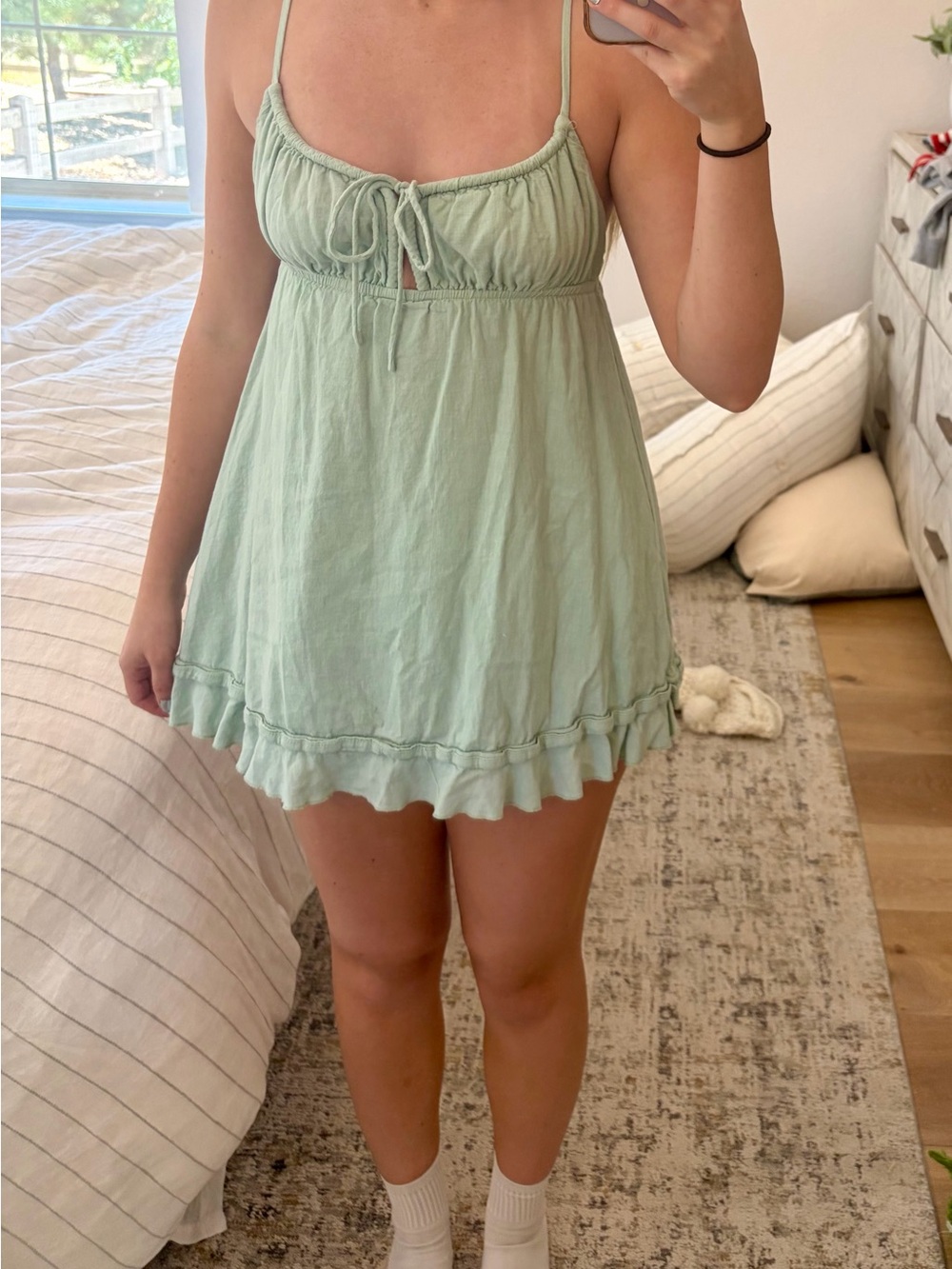 Princess Polly Sage Green Mini Dress